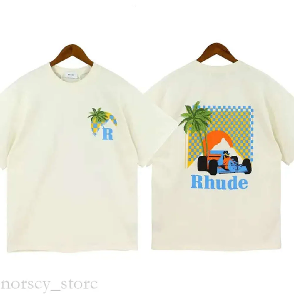 Camiseta de diseñador para hombre camiseta rhude tintina de impresión letra pareja para hombres y mujeres algodón de algodón está suelto en camisa de verano Una amplia gama de estilo 657 rhude short