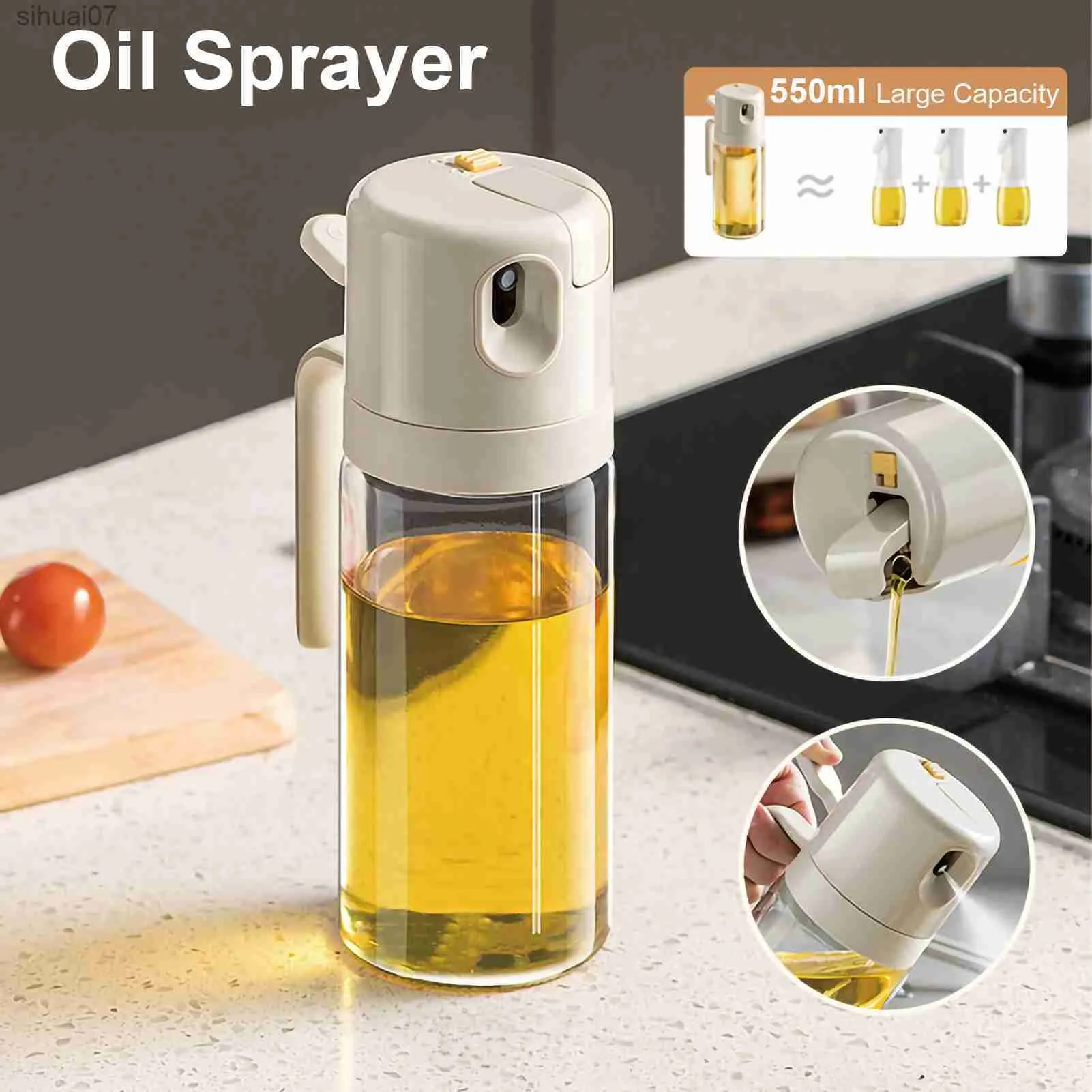 Other Kitchen Dining Bar Oil spray cans spray bottles leak proof oil tanks household kitchens soy sauce vinegar sesame oil seasoning containers yq2400408