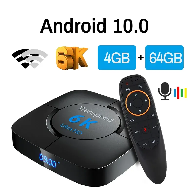 Box Allwinner H616 Android 10.0 TV Box 6K WiFi 2.4G 5.8G 4K 3D Voice Assistant VideoTV Box Fast TV -mottagare Set Top Box