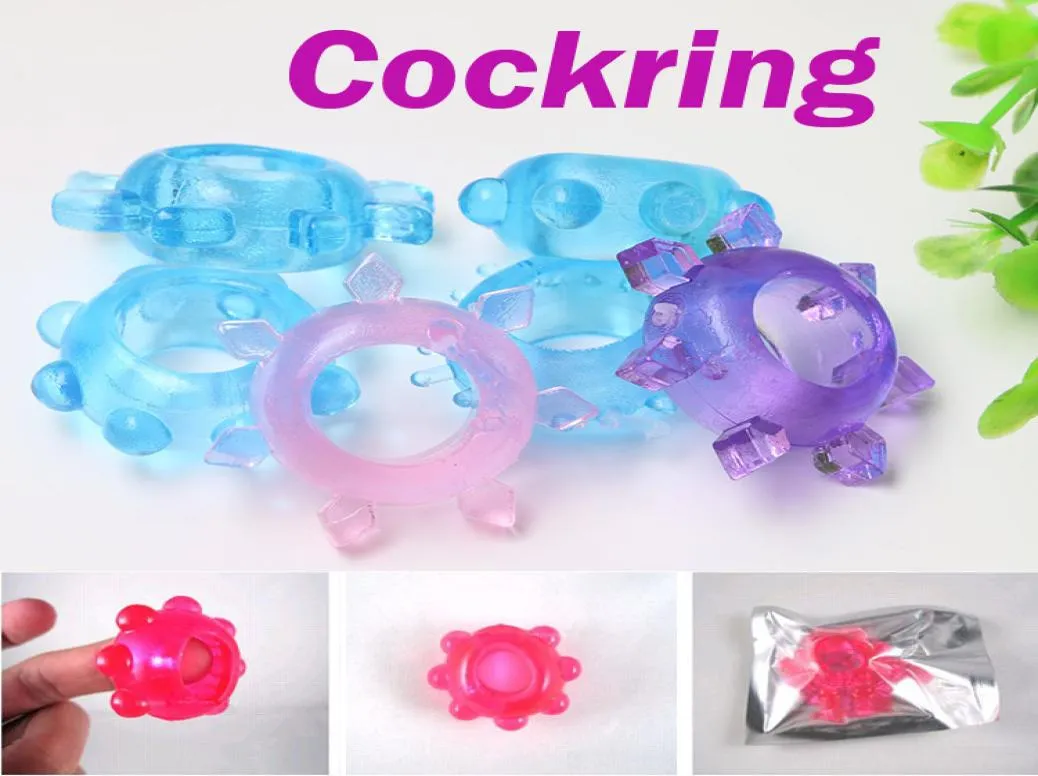 Extensible Silicon Cock Ring Spike Ring Penis Rings Sexleksaker för män Försenade utlösning Ringar Vuxna sexprodukter3701301