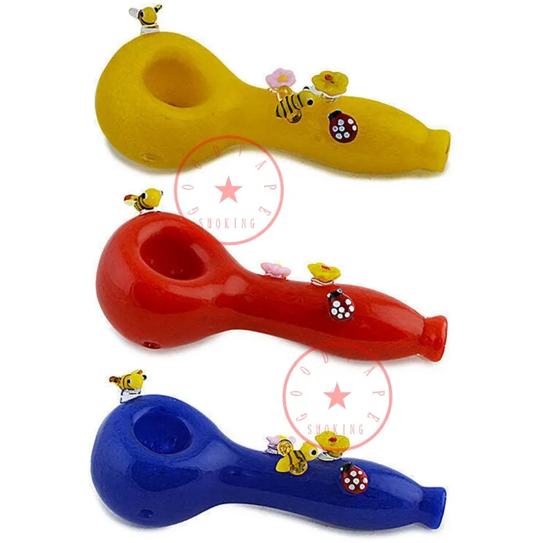 Latest Colorful Ladybug Wasp insect Pipes Glass Filter Bowl Portable Herb Tobacco Cigarette Holder Smoking Handmade Handpipes DHL