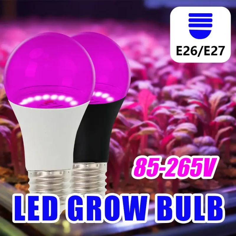 E27 Full Spectrum LED Grow Light Bulb for Indoor Plants, Hydroponics ...