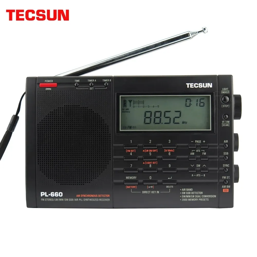 Radio Tecsun PL660 Radio PLL SSB VHF Air Band Radio Receiver FM / MW / SW / LW Radio Multiband Double Conversion Tecsun PL660