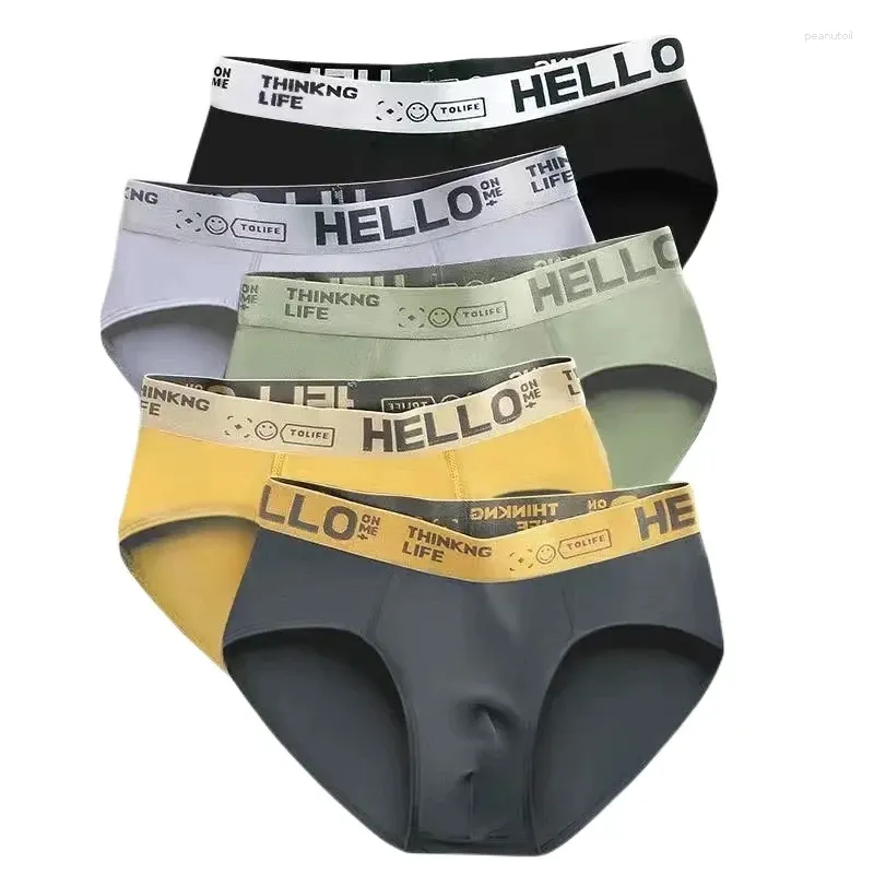 Majtki 4PC/Lot Men's Briefs Męskie bieliznę seksowne spodenki