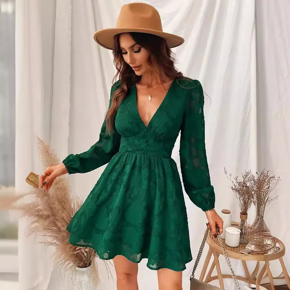 Low Cut A Line Mini Dress For Women Long Sleeve... From Dou04, $23.9 In Bulk | DHgate.Com Low Cut A Line Mini Dress For Women Long Sleeve... From Dou04, $23.9 In Bulk | DHgate.Com