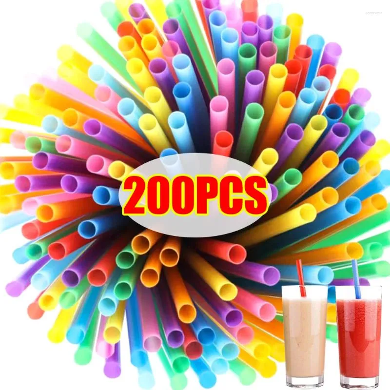 Disposable Cups Straws Multicolor Drinking Plastic Bar Party Wedding Kitchen Pajitas Plastique Beverage Straw Wholesale Tableware