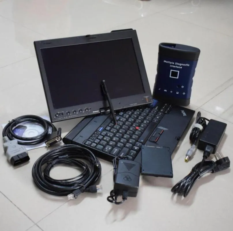 Pronto para usar o software GDS Tech2win instalado SSD MDI OBD2 Scanner X200T Laptop Profissional Car Diagnostic Repair Tool7729730