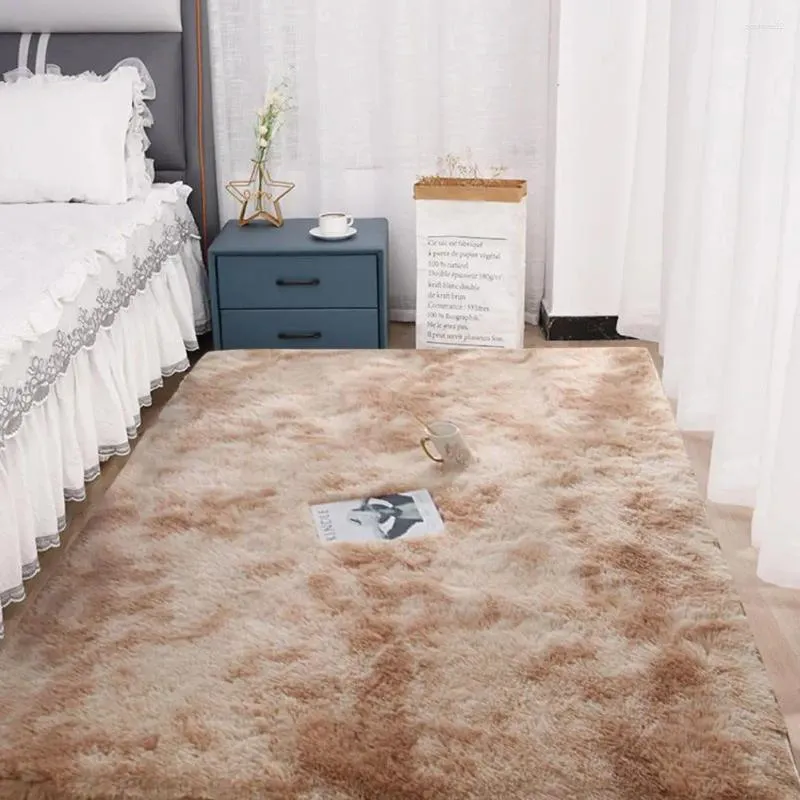 Mattor Mysigt area matta mjukt fluffigt tie-dye modernt icke-halkmaskin tvättbar golvmatta för rum sovrum barn antislip