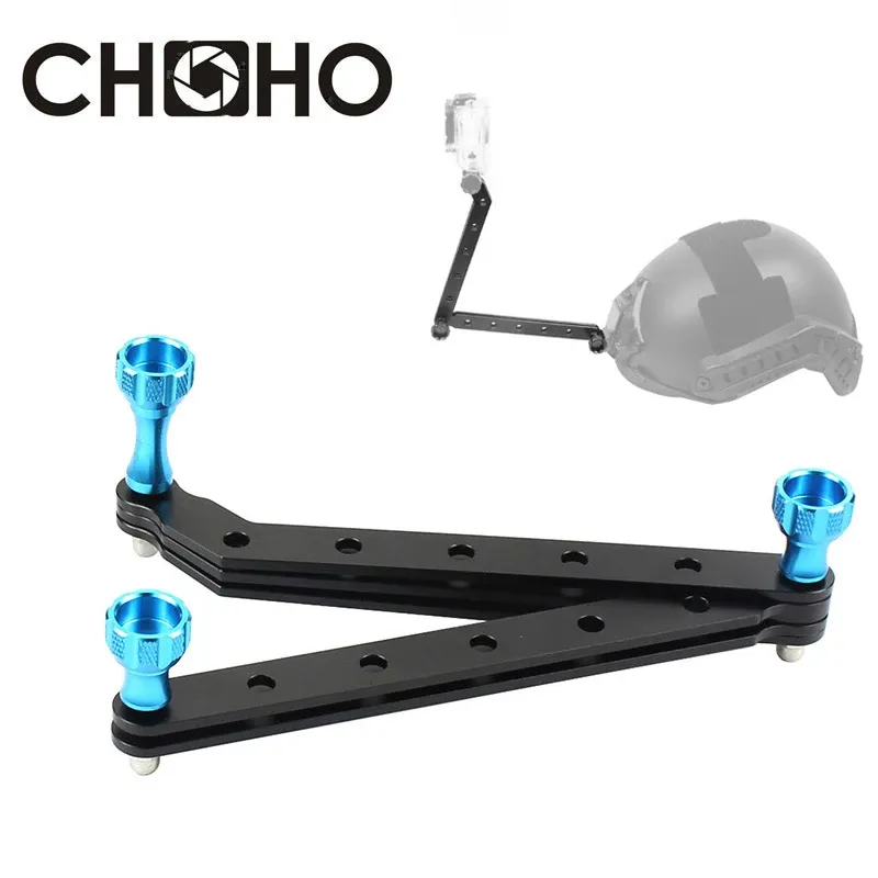 Caméras pour les accessoires GoPro Aluminium 3 voies Casque à atelier réglable ARM BIS SELTIE SELTIE POUR GO Pro Hero 11 Xiaomi Yi 4k Sjcam