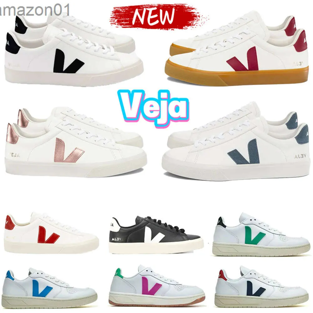 vejaas vejaies vejaonlyスニーカーvロゴシューズスニーカーレディースカジュアルシューズデザイナーCampo Chromefree Reather Sneaker V10 Men Platform Shoe White Black Nacre HFZ