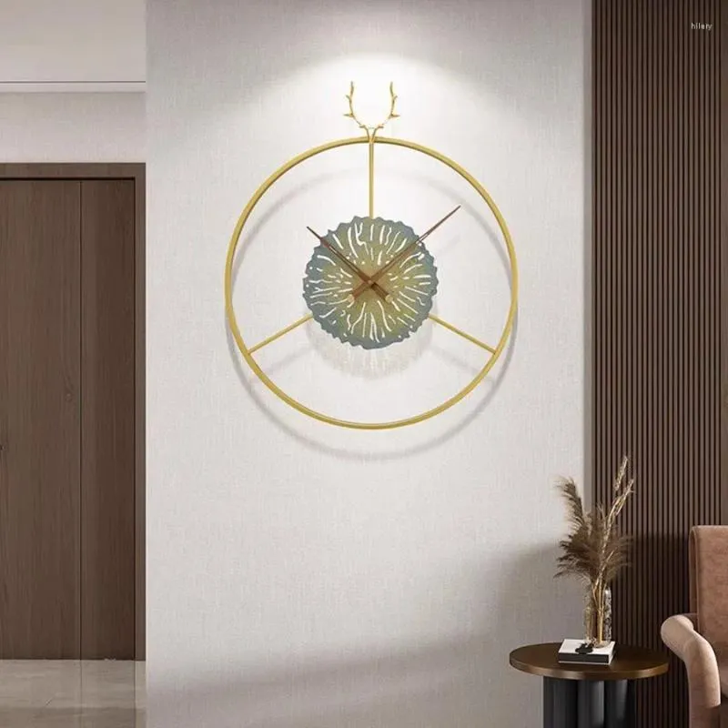 Zegary ścienne sztuka salon clock dekoracja kwarc unikalne okrągłe eleganckie dzieła domowe ręczne złoto nordon nordyc saat wystrój