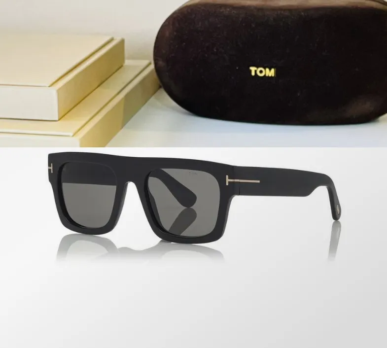 Sonnenbrille ft 847 Sonnenbrille Designer Klassische Platte Tom Marke für Sonnenbrillen offizielle Website 1 1 Box Plate High Beauty Outdoor -Reiseblasten Sonnenbrille