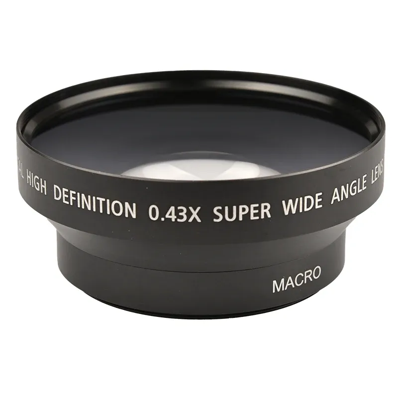 Filtres Vlogmagic 62 mm / 67 mm / 72 mm 0,43x à grand angle de fixation avec un gros plan pour les caméscopes vidéo DSLR