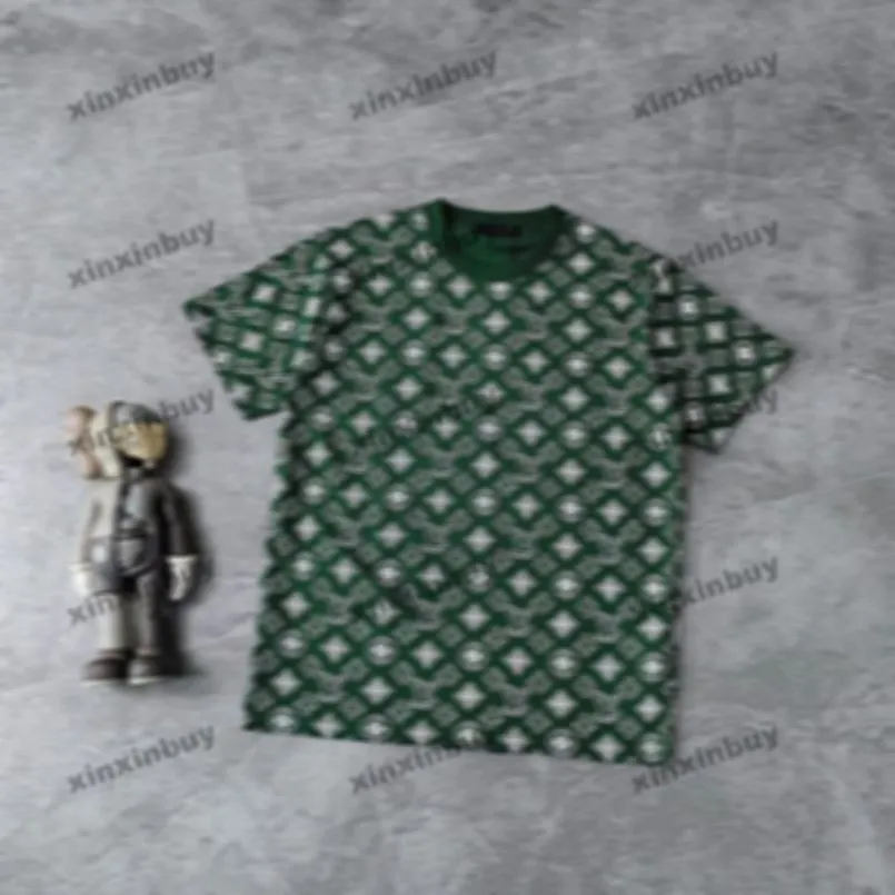 Xinxinbuy Men Designer Tee T Shirt 2024イタリア燃焼クラウドレター印刷