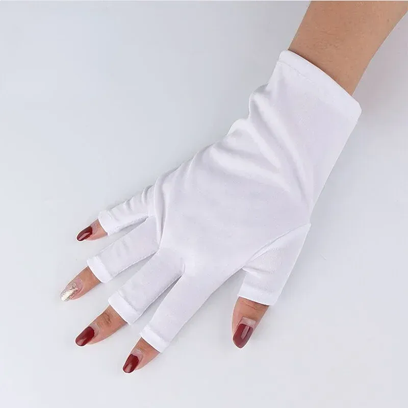 Anti Uv Rays Protective Gloves Nail Gloves Black White Led Lamp Nail Uv Protection Radiation Proof Glove Nail Art Tools