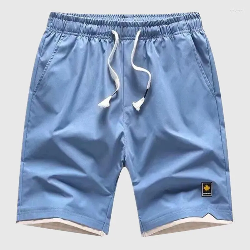 Shorts masculinos para o trimestre de verão Tubo reto e fino e fino versátil casual respirável Large calça
