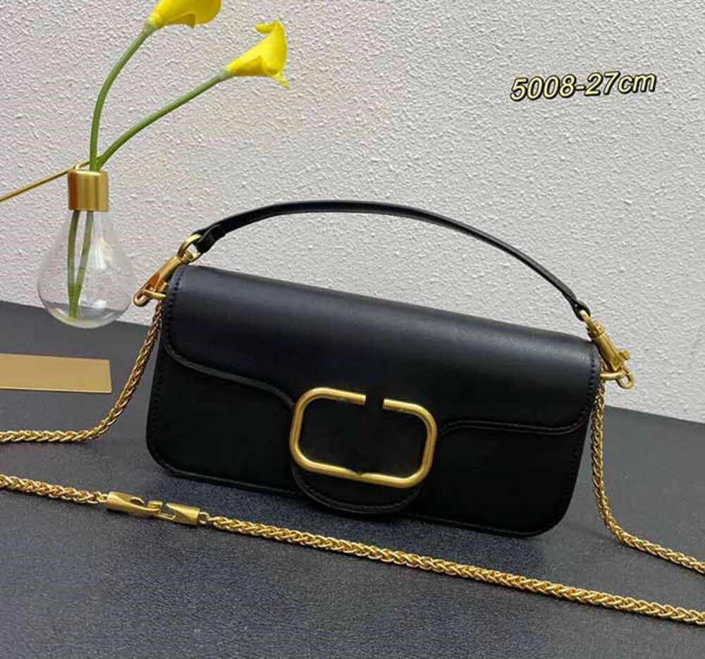 Designer schoudertassen schakelaars voor met ketting dames zak koehide crossbody handtassen metaal magnetische gesp gakschakelaar clutch tas gouden mini bakken 20 27 cm