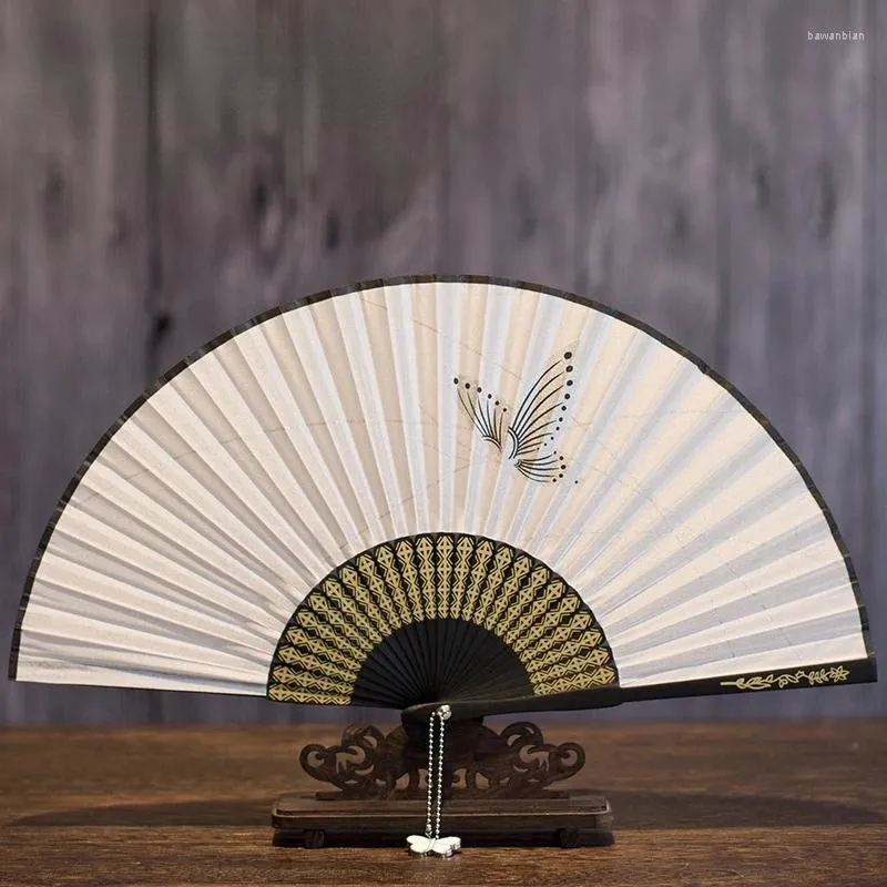 Decorative Figurines Folding Fan Chinese Butterfiy Ventilador Small Woman Ventilatore Bamboo Hand Ventilateur Abanicos Para Boda Portable