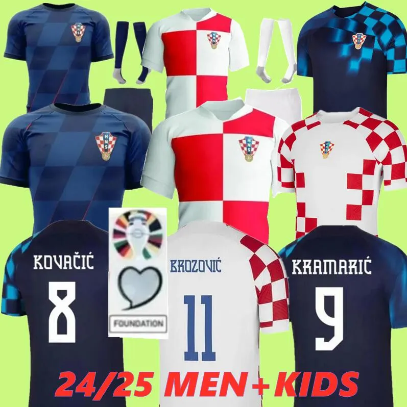 2024 2025 CROACIA Modric Soccer Maglie nazionale Mandzukic Perisic Kalinic 24 25 Croazia Shirt da calcio Kovacic Rakitic Kovacic Kramaric Uniforms