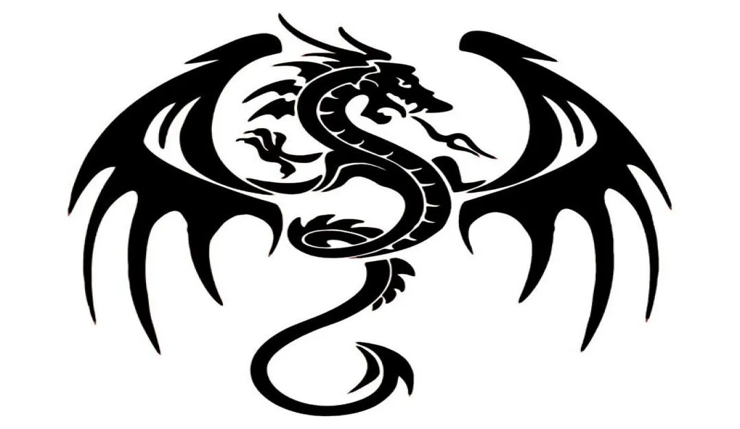 143165cm Animient Dragon Dragon Synglish Car Accessories Vinyl Car Dickers and Scals Blacksilver Ca592897899