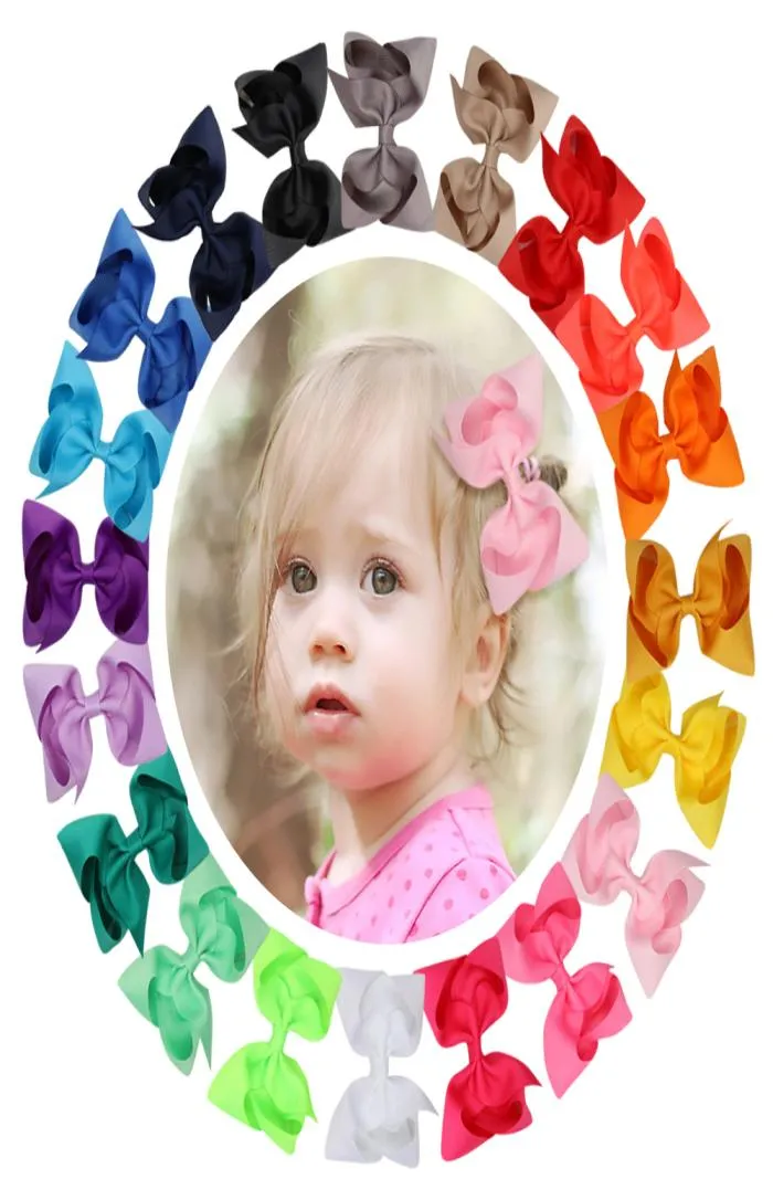 can pick color30Pcslot 4Inch Bows Clips Girls Accessories Handmade Ribbon Hair Bow With Clip For Kids Y2007105425111