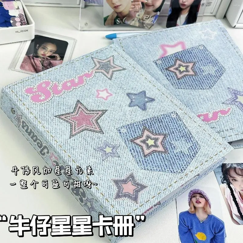 Kawaii Star A5 Binder Pocard Holder Collect Book Kpop Idol Po Pocards For Pografs School Stationery