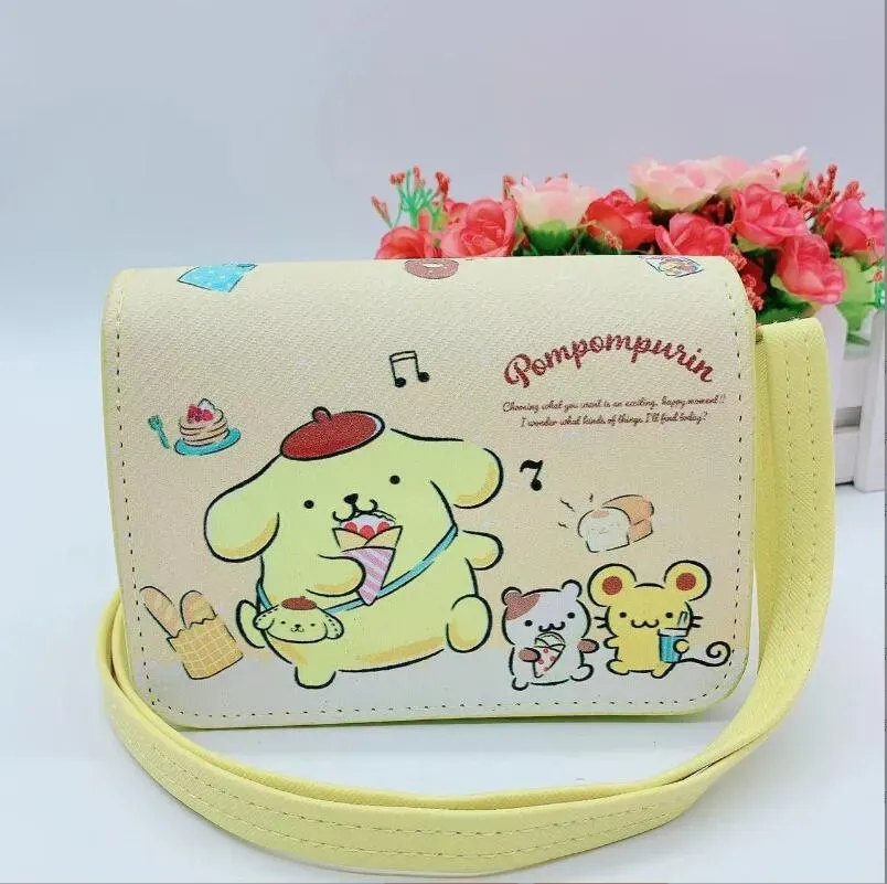 Kawaii Pink White Melody Cinnamoroll PU mini One Shoulder Bag Girl Cute Soft Accessories Bag for Girl