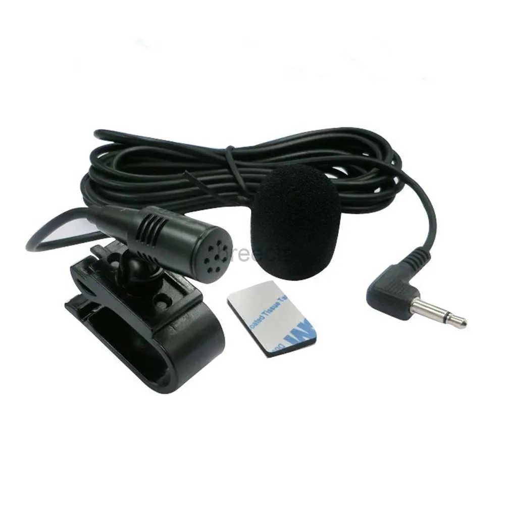 Microfones Car Microphone Micro Car Radio 3.5mm Jack Mic Stereo Mini Wired Extern Microphone For Auto DVD Radio 3M Long Mini Microfono 240408