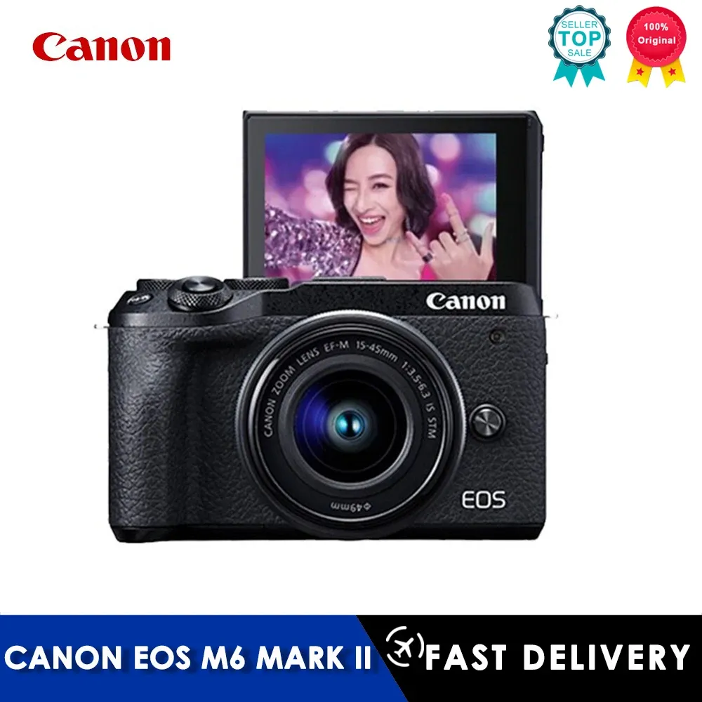 Väskor Canon EOS M6 Mark II Mirrorless Camera Digital Camera med EFM 1545mm f/3,5 Lens Compact Camera Professional Photography