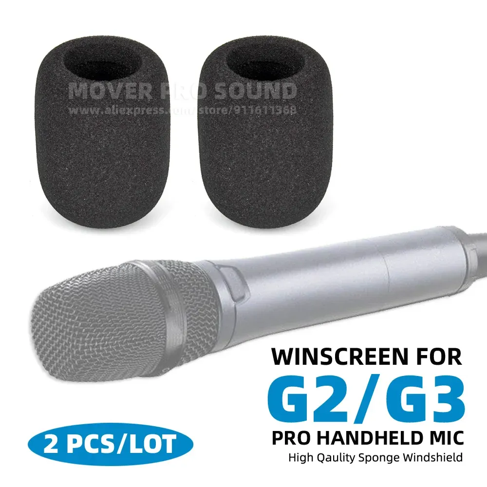Acessórios para Sennheiser EW500G2 EW500G3 G2 G3 EW 500 EW500 G 2 3 3 Windscreen Microfone esponja de esponja Filtro pop tampa à prova de vento microfone