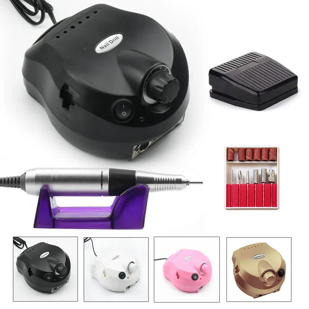 Drills Manicure Machine 35000RPM Electric Nail Drill Apparatus for Pro Milling Cutter For Manicure And Pedicure Nail File Tools