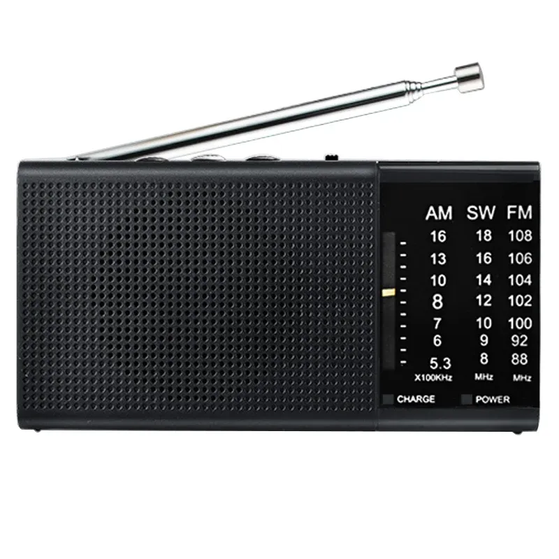 Players Portable Small Multiband Radio avec lecteur MP3 USB / TF et batterie rechargeable