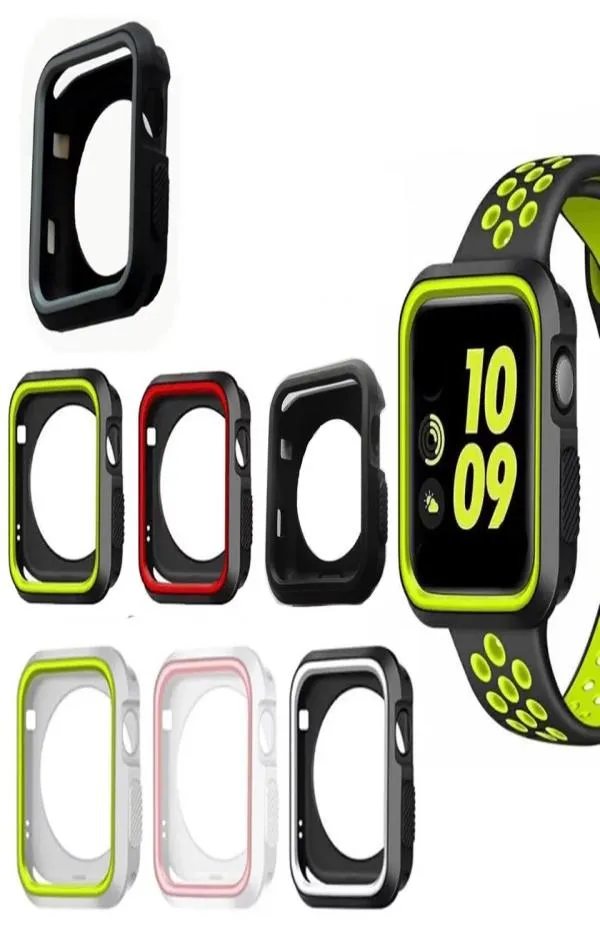 Soft cover For Apple Watch case 40mm 42mm 38mm protective silicone protector shell Accessories iwatch serie 6 5 4 3 SE 44mm6152373