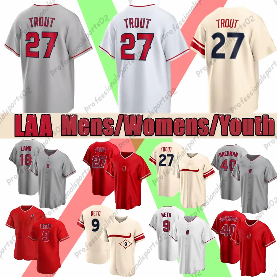 2024 Custom 27 Mike Trout 18 Yamamoto Jersey Detmers Anthony Rendon Noah Syndergaard Andrelton Simmons Angels Dylan Bundy Men Women Youth Baseball Jerseys