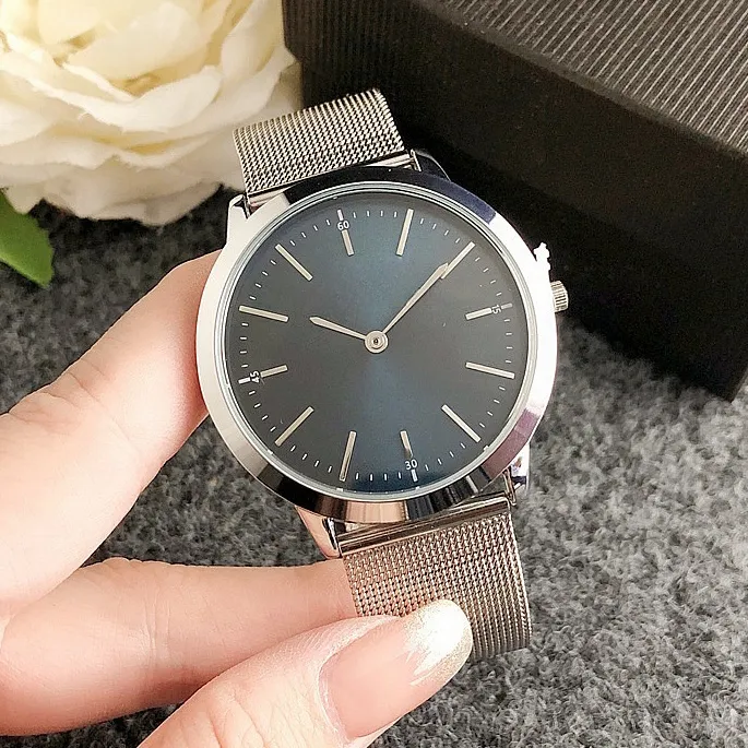 Luxe rad volledig merk pols horloge mannen dames stijl mesh riem 40 mm metalband quartz shining 2024 met logoblok gratis verzending