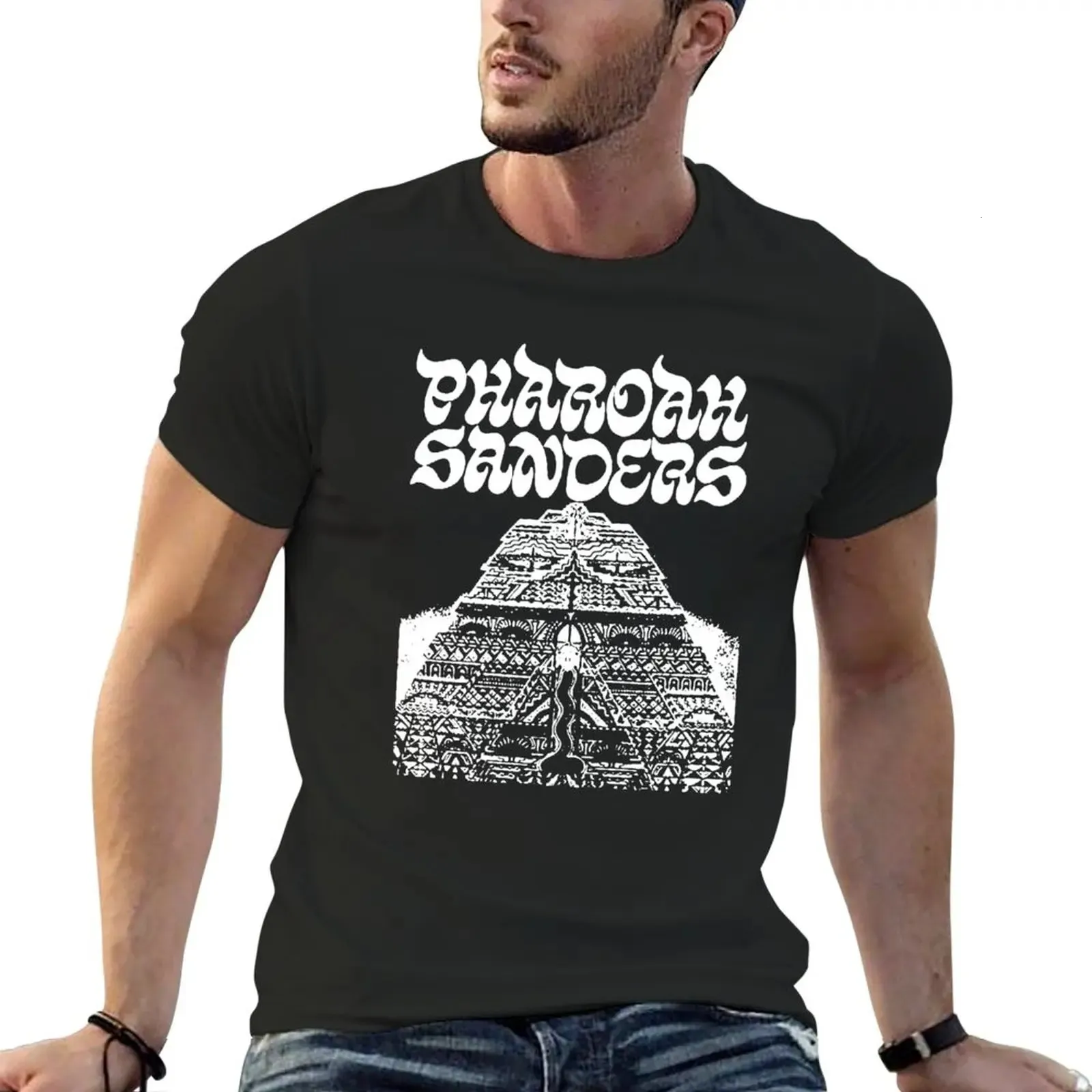 Pharoah sanders tshirt ağır tişörtler tees sade erkekler 240327