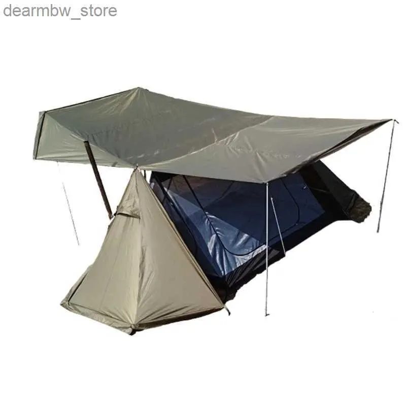 Tentes et abris en extérieur camping bicouche tente auvent deux en un dans une tente de refuge ultra et ultra étanche à l'épreuve légère l48 L48