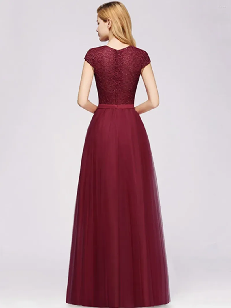 burgundy lace mother of the bride dress Burgundy Floral Lace Trim Dara Midi Dress main image 1