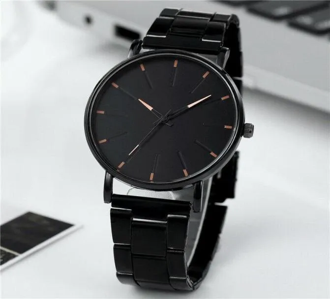 Наручительные часы Fashion Mens039S Casual Quartz Watches Ultrathin из нержавеющей стали аналоговые аксессуары для запястья подарки 20216020895
