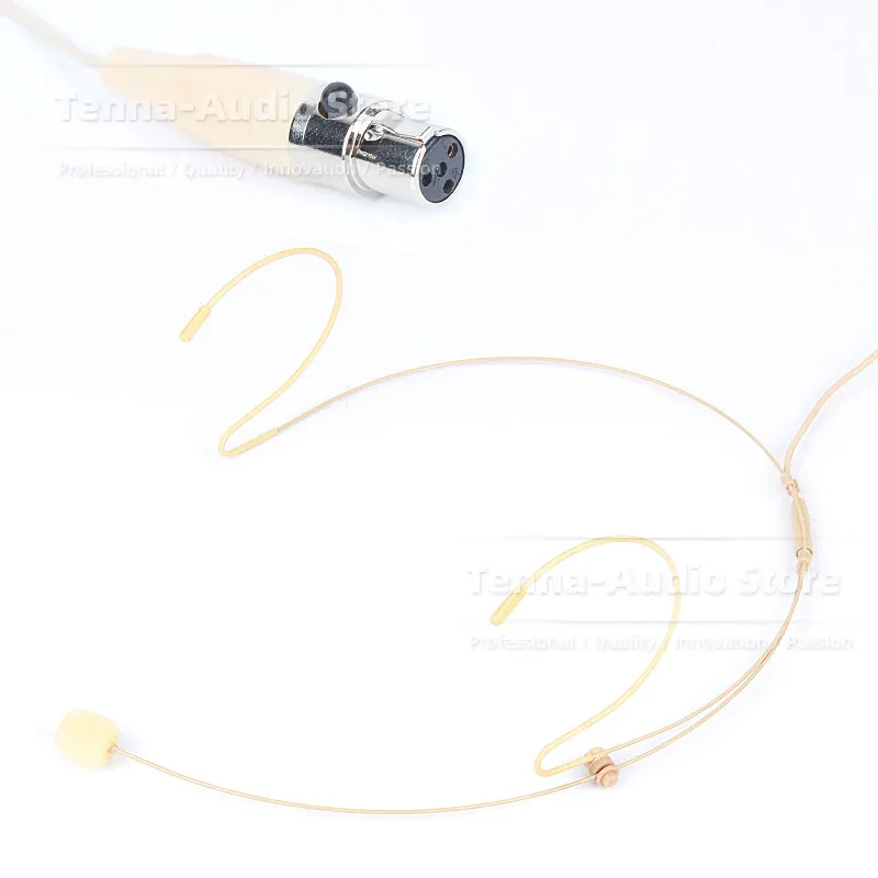 Microfoni Colore di carne beige beige ta4f 4 pin mini xlr tan -abbronzatura microfono auricolare per shure qlxd1 slx1 lx1 Ur1 Sistema wireless MIC MIC