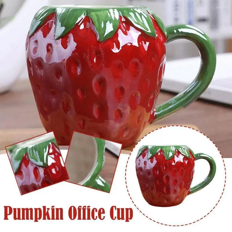 Tasses Creative Pet Fruit Forme Ceramic Cup Office Mug Orange Mignon X4A2