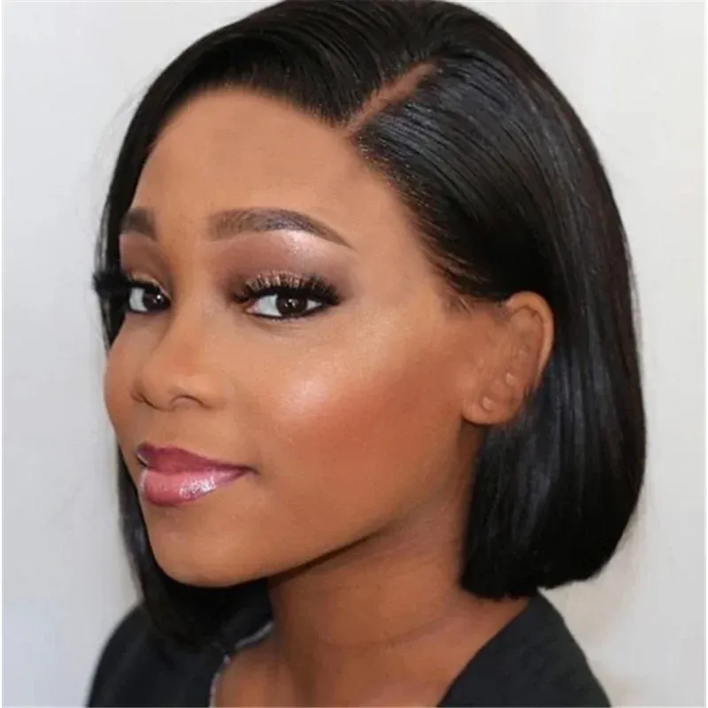 2024 Bone Straight Bob Wig Lace Front Human Hair Wigs For Women Short Bob Wig HD Lace Frontal Wig Glueless Wig Human Hair 180% - for short