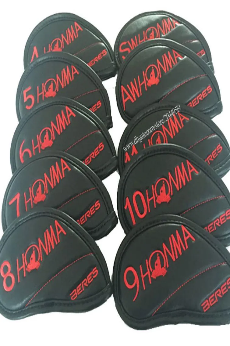 Bütün golf ütüleri kafa kapağı yüksek kaliteli honma golf headcover kırmızı veya sarı ütü kulüpleri kafa kapağı golf kulüpleri malzemeleri sh4312505