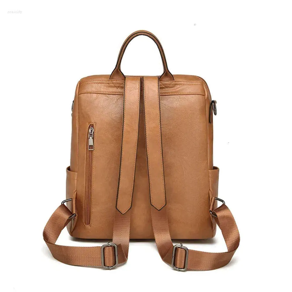 8611 Soft Leather Backpack Purse -theft Backpacks Versatile Shoulder 1Ec8 School Bags Large Capacity Travel Backpack For Women  main image 2