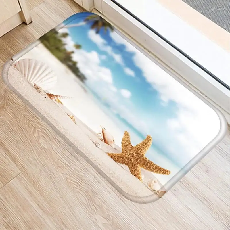 Bath Mats Sea Anti-slip Mediterranean Mat Bathroom Kitchen Bedroon Floor Home Entrance Rugs Kids Prayer 40 60cm DD269