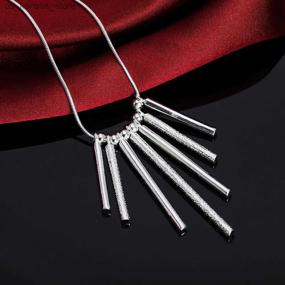 Collares colgantes Nuevos en 925 Collar de siete columnas de plata esterlina para mujeres Joyería de diseño de lujo Vintage El envío gratuito ofrece Gaabou2404084v0n