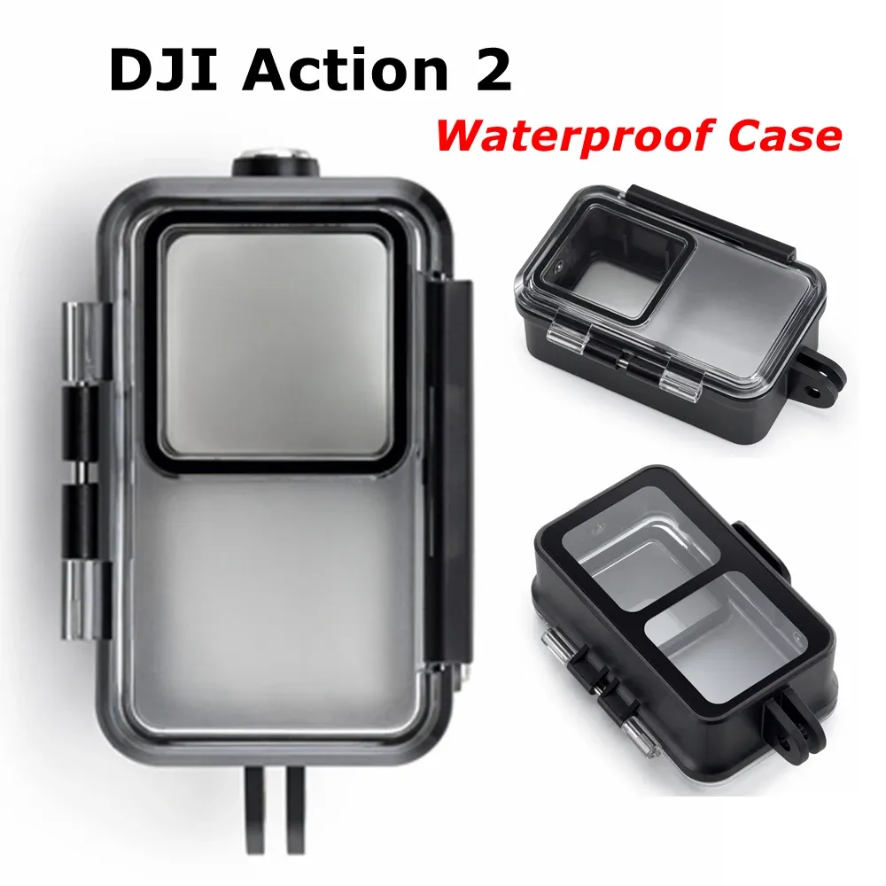 Złącza podwodne nurkowanie nurkowania nurkowania obudowa surfingowa Wodoodporna obudowa dla DJI Action 2 Sport Camera Ochronna osłona akcesoria