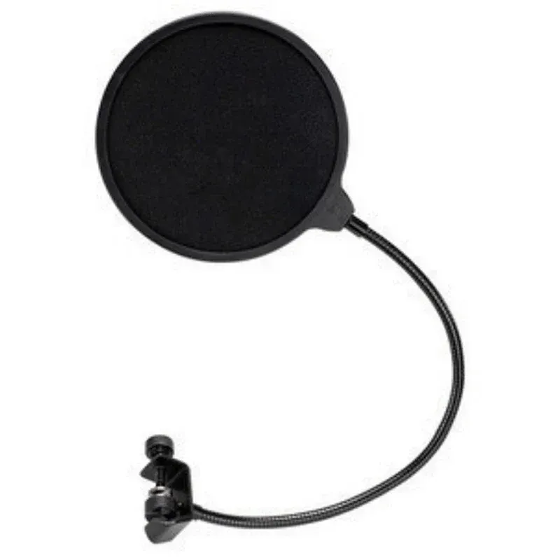 Microphones Universal Professional 13CM 6Inch Clamp On Microphone Pop Filter Bilayer Recording Spray Guard Double Mesh Screen Windscreen