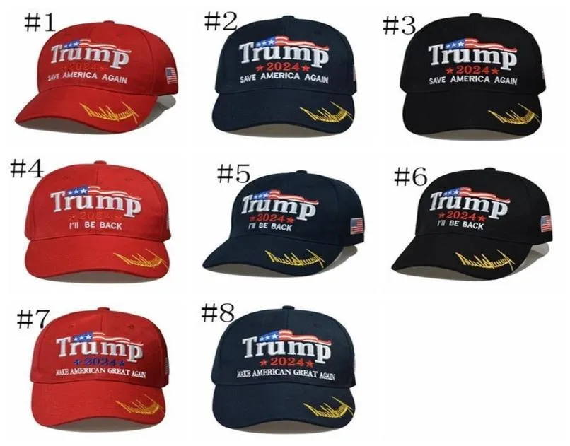 8 Styles nieuwste 2024 Trump Baseball Cap USA Presidentiële verkiezing TRMUP dezelfde stijl hoed Amboidered Ponytail Ball Cap DHL4766375