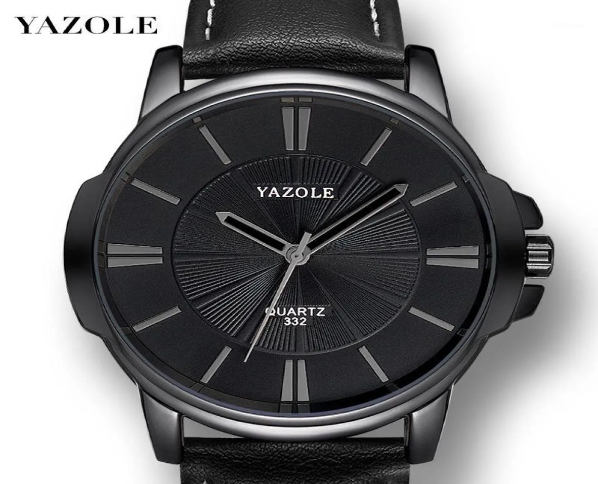 Yazole Watch Fashion Luxury Band Luxury Treatproof Quartz Watches for Men Reloj Hombre Mens montres décontractées Men de montre Clocks17976914